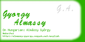 gyorgy almassy business card